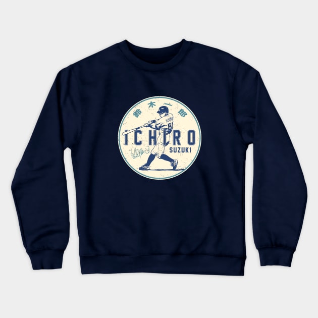 Ichiro Suzuki Mariners 2 by Buck Tee Crewneck Sweatshirt by Buck Tee